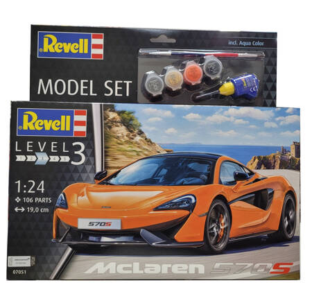 Revell 67051 McLaren 570S  Model Set - zestaw upominkowy z farbami i klejem