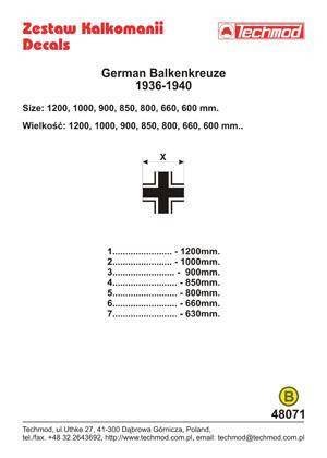 Techmod 48071 German WWII Balkenkreuze 1936-40