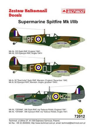 Techmod 72012 Supermarine Spitfire Mk I/II