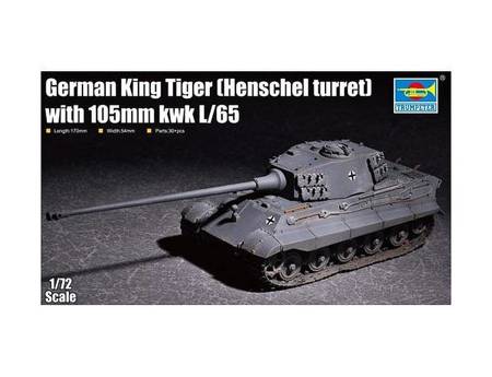 Trumpeter 07160 German King Tiger with 105 kwk