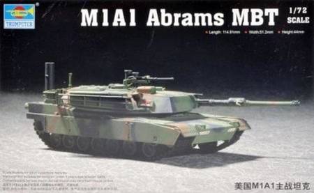 Trumpeter 07276 M1A1 Abrams MBT