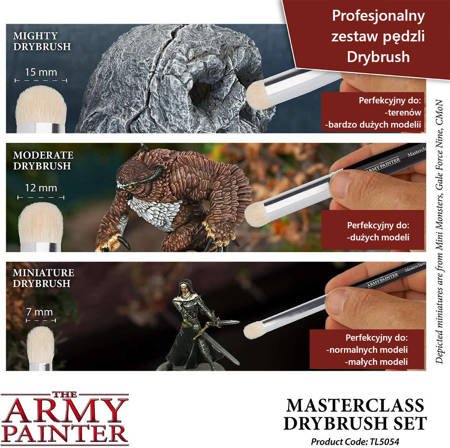 Zestaw pędzli Army Painter Masterclass Drybrush Set